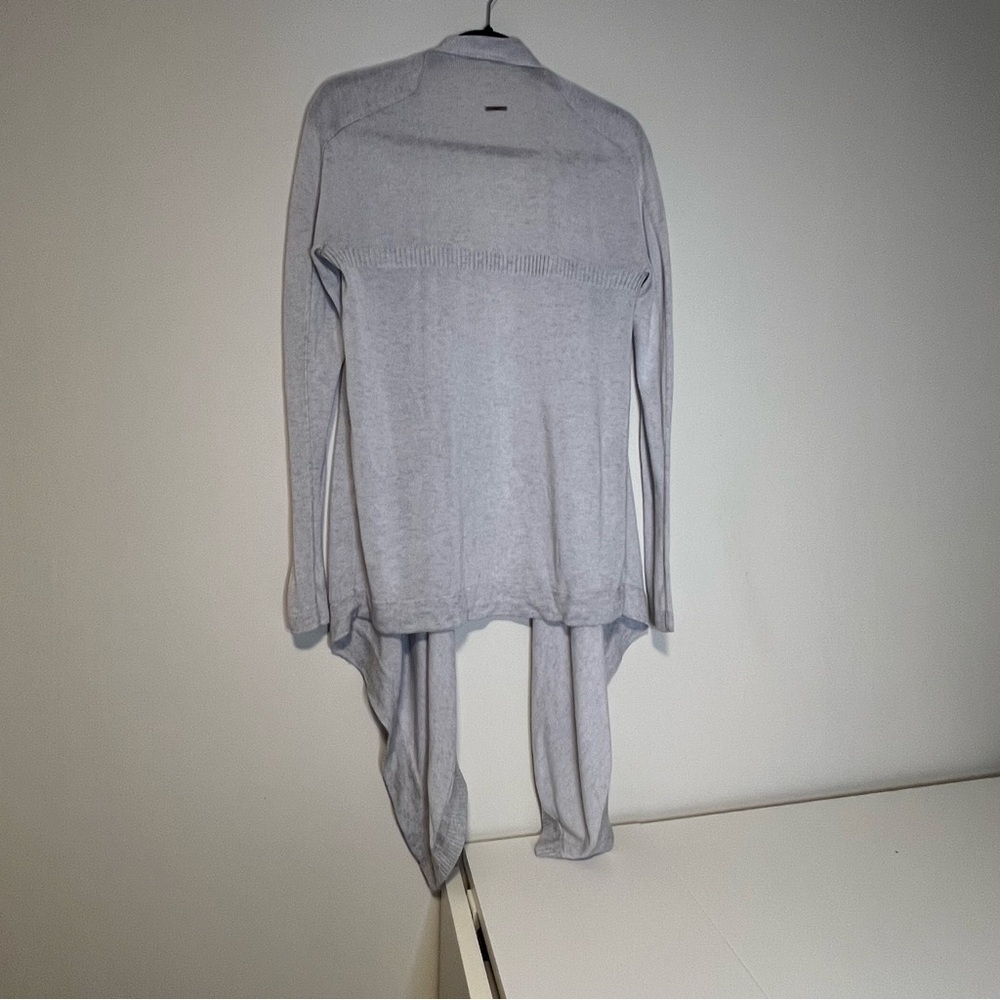 Lululemon Express yourself Waterfall Open Front Wrap Cardigan in Light Gray - Picture 2 of 7